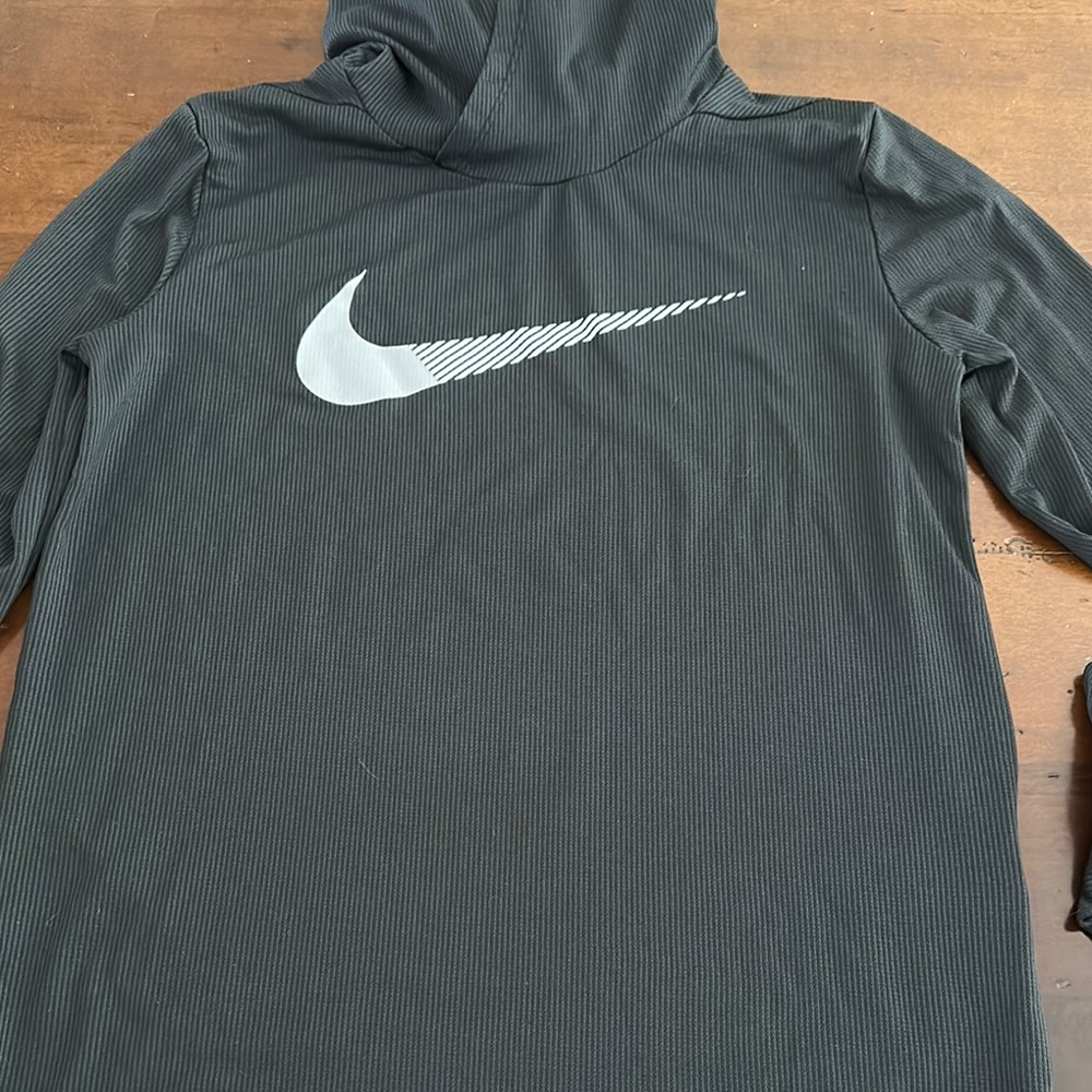 Nike Dark Gray Hoodie with Swoosh YXL